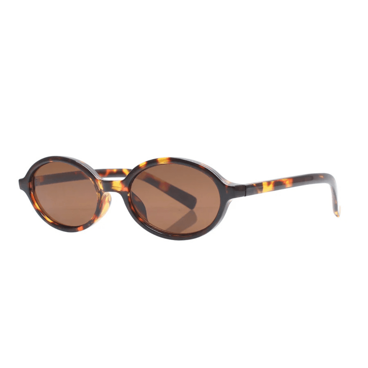 REALITY THE BESSETTE TURTLE BROWN SLIM OVAL WOMENS SUNGLASS CULTURE SIDE