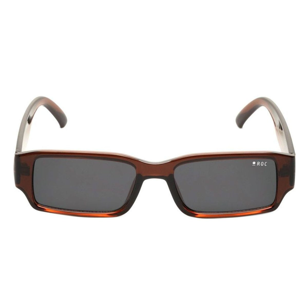 ROC 910A25 BRAT BROWN SMOKE rectangle sunglass culture side coomera front