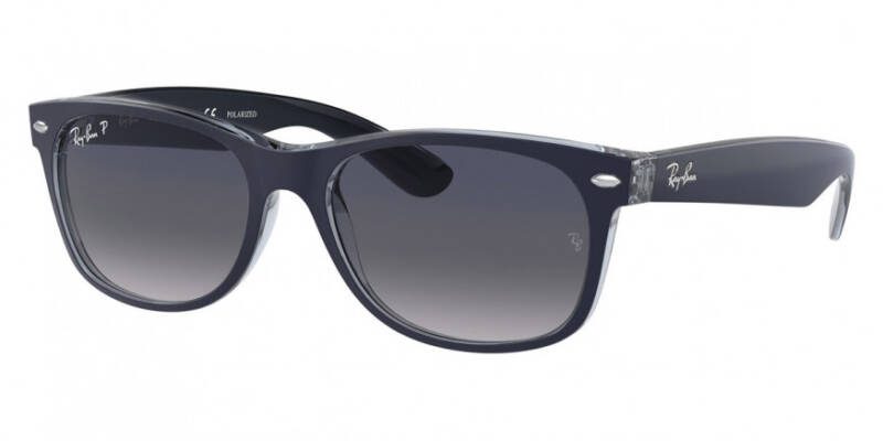 Ray-Ban RB2132 660778 55 Matte Blue Transparent/Blue Grey Polarised New Wayfarer
