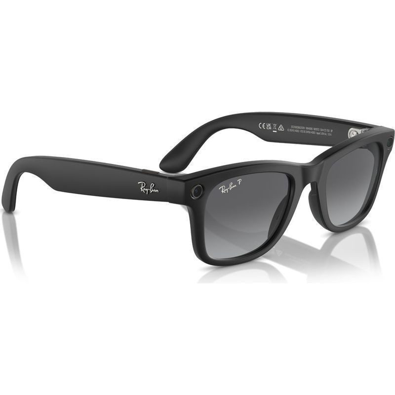 Ray-Ban Smart Glasses Meta Wayfarer RW4008 601ST3 53 Matte Black Polarised LARGE