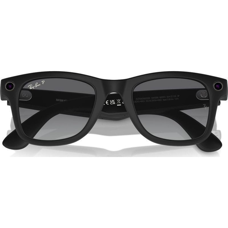 Ray-Ban Smart Glasses Meta Wayfarer RW4008 601ST3 53 Matte Black Polarised LARGE