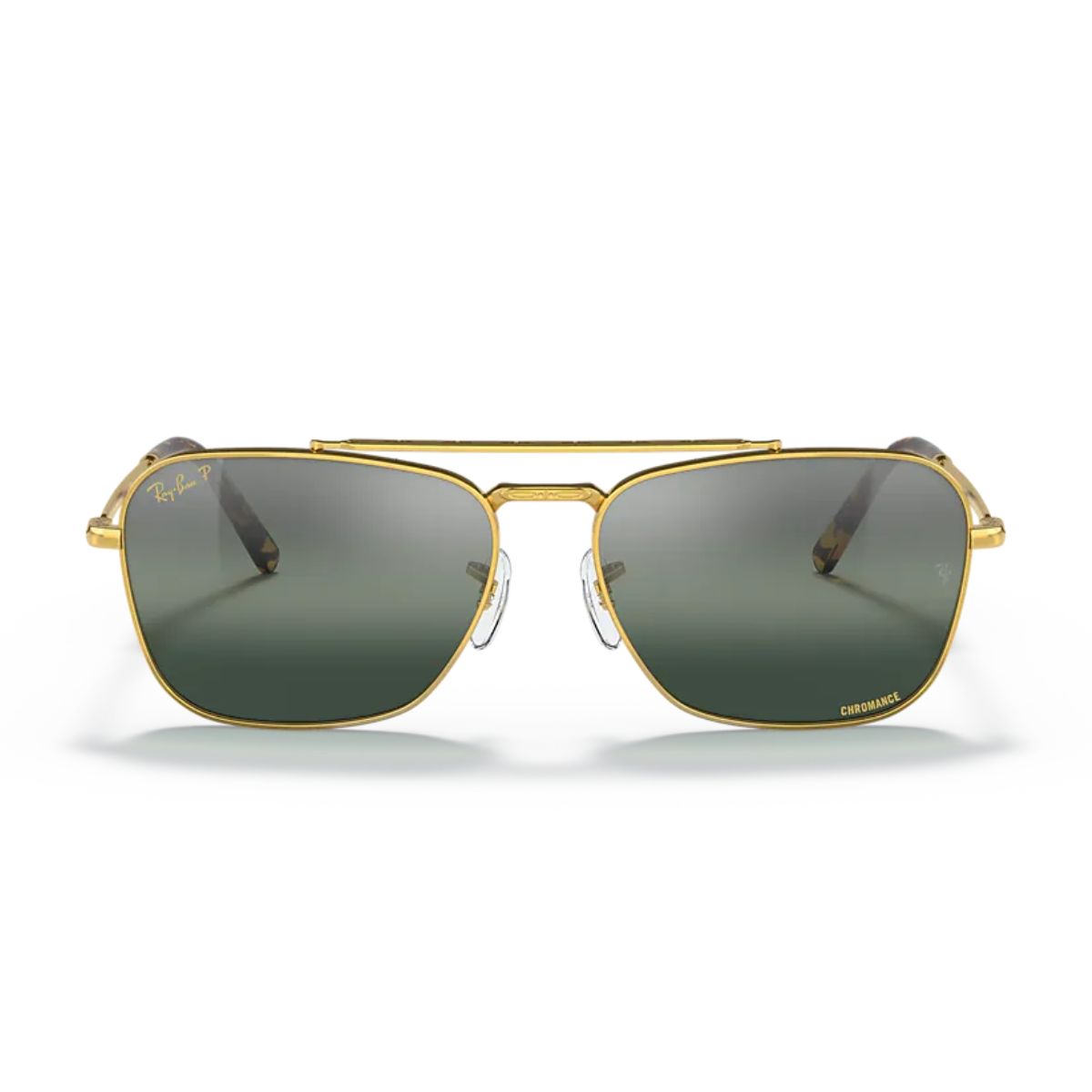 Ray-Ban RB3663 New Caravan 9196/G6 58 Gold Blue Glass Lens Polarised