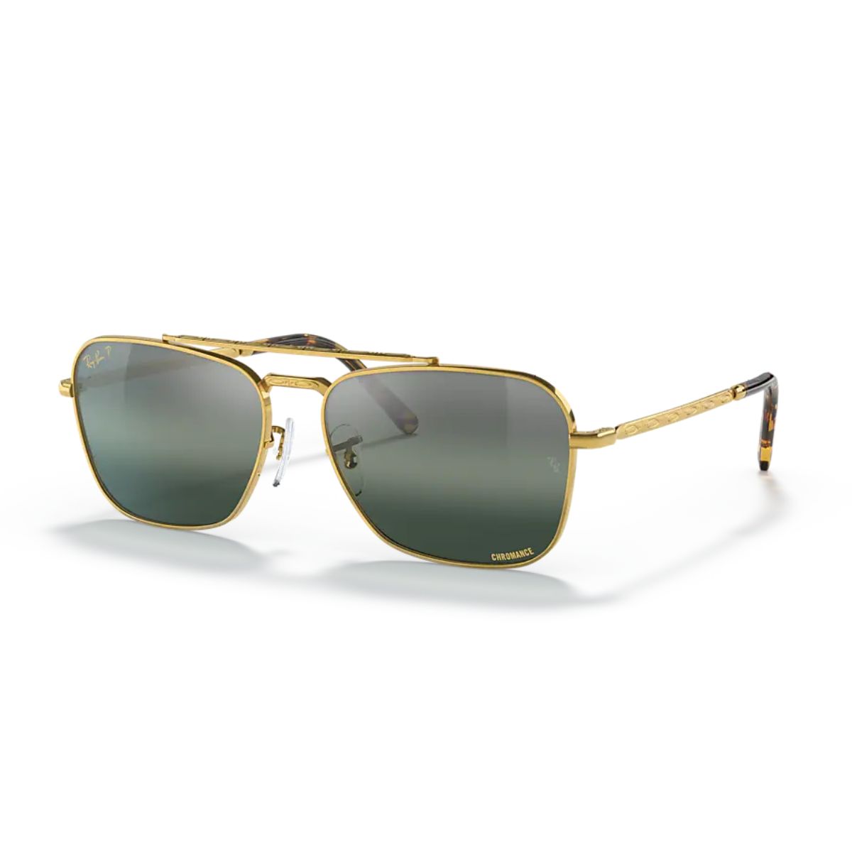 Ray-Ban RB3663 New Caravan 9196/G6 58 Gold Blue Glass Lens Polarised