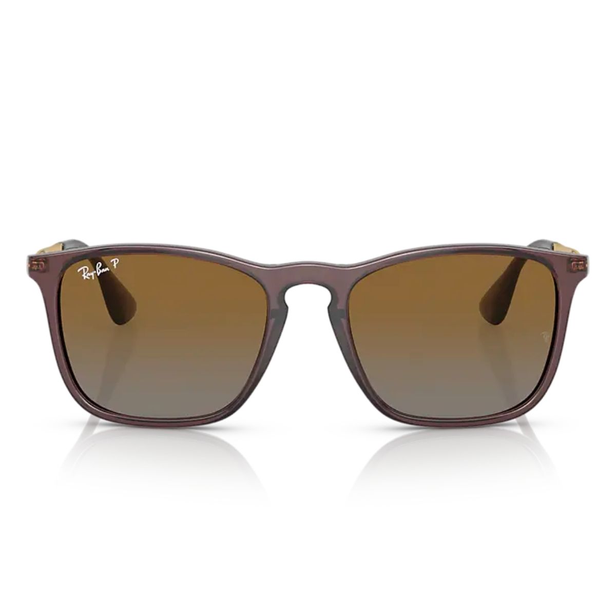 Ray-Ban RB4187 Chris 6593T5 54 Transparent Brown Gradient Lens Polarised