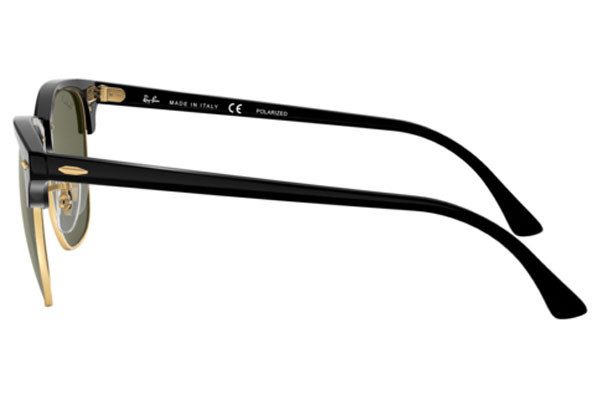 Ray-Ban RB3016F 901/58 55 Black / Green Polarised Large Clubmaster