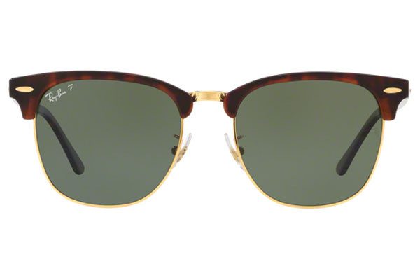 Ray-Ban RB3016F 990/58 55 Tort/Green Polarised Large Clubmaster