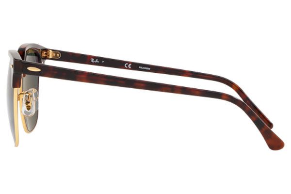 Ray-Ban RB3016F 990/58 55 Tort/Green Polarised Large Clubmaster