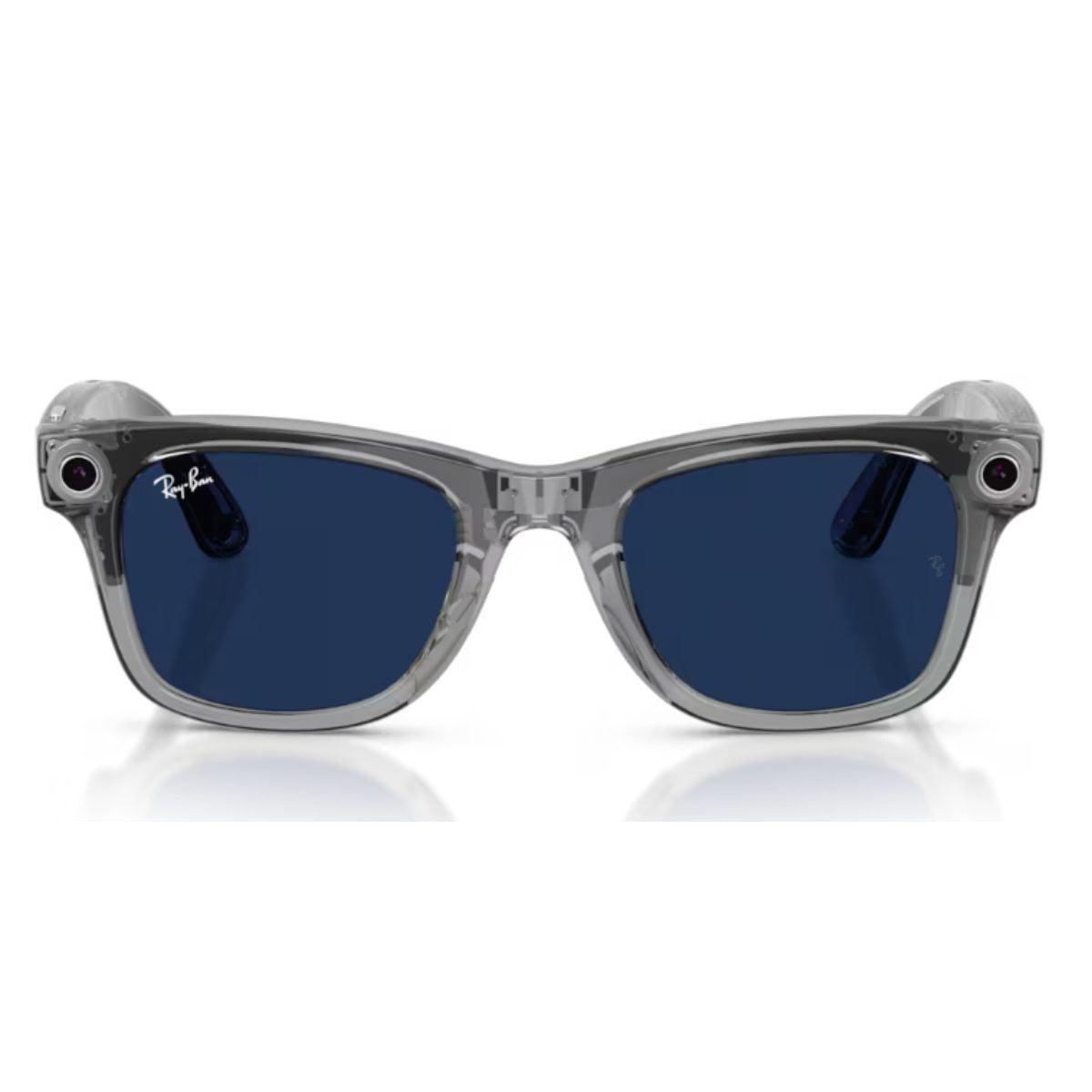 Rayban meta wayfarer 4012 gen 2 clear grey frame meta ai transition photochromic glasses front profile sizes small large sunglass culture