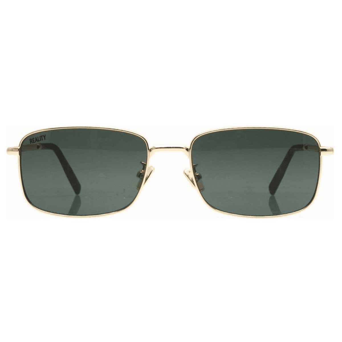 Reality Eyewear Texas Gold Dark Olive lens sunglass culture coomera sunnies store rectangle metal frame classic westfield