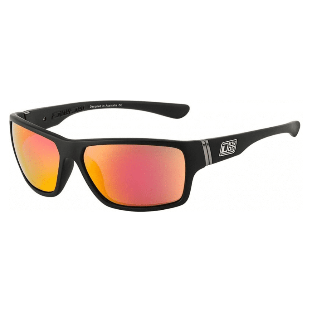 Dirty Dog Storm 53345 Shiny Black/Red Mirror Polarised