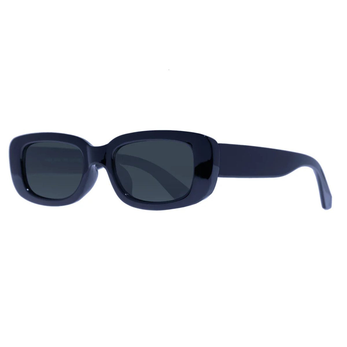SOLARIZED Y2K SLIM Black smoke sunglass culture coomera kids sunnies rectangle 2