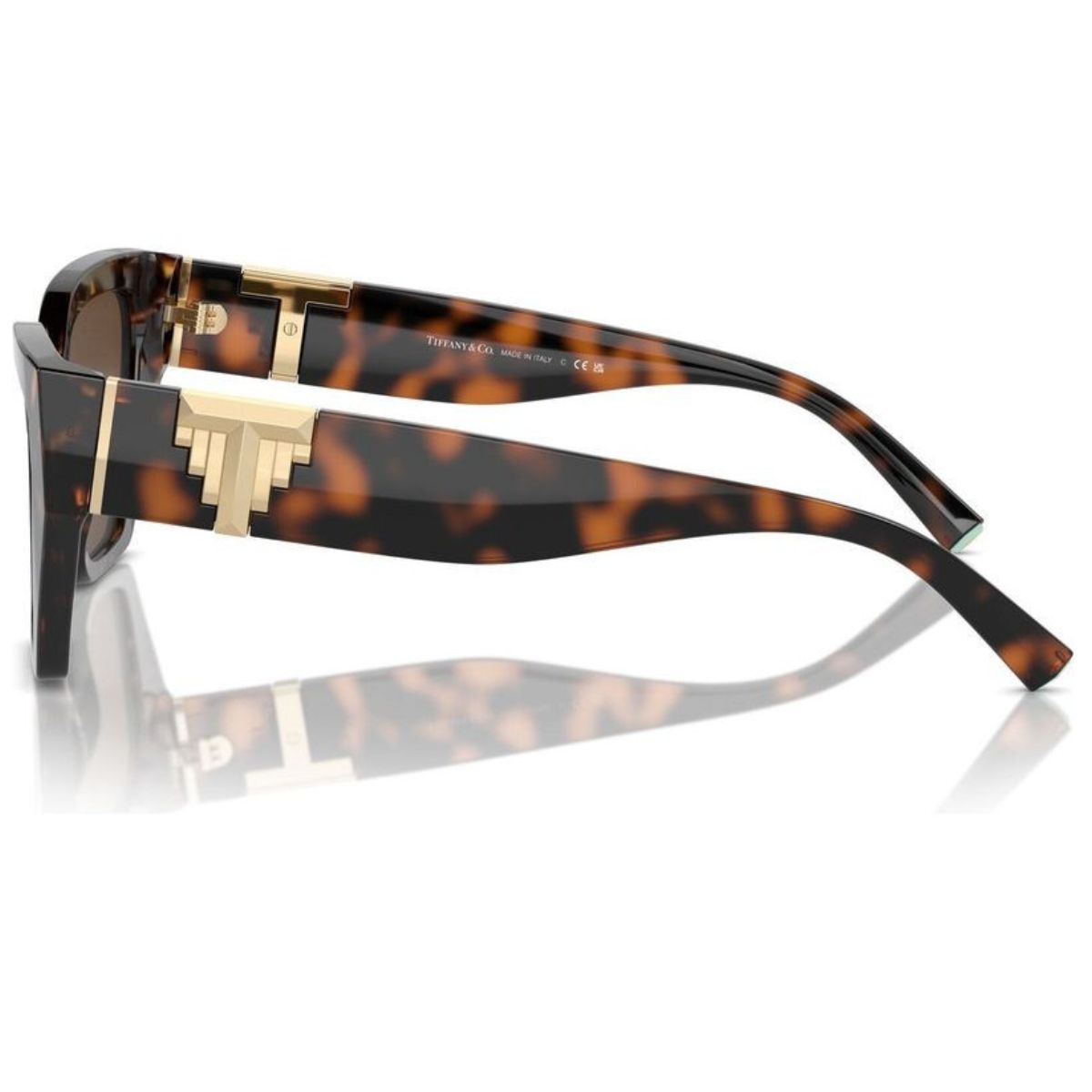 TIFFANY and co TF4218 80153G 55 Havanna Brown Cate Eye Womens Sunglass Culture Temple
