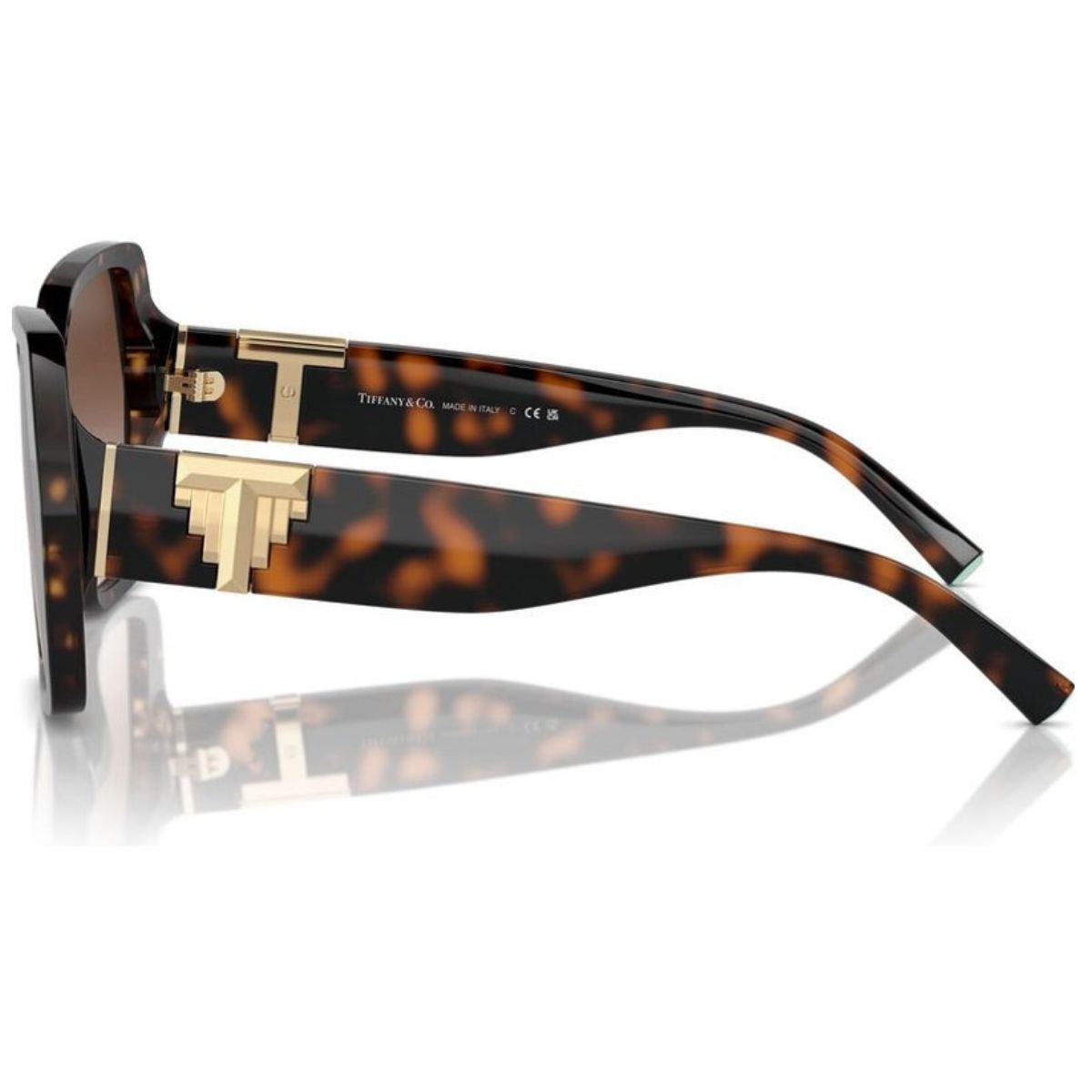Tiffany and Co 4219 Brown Havana Womens Shield Fashion Sunglass Culture Temple