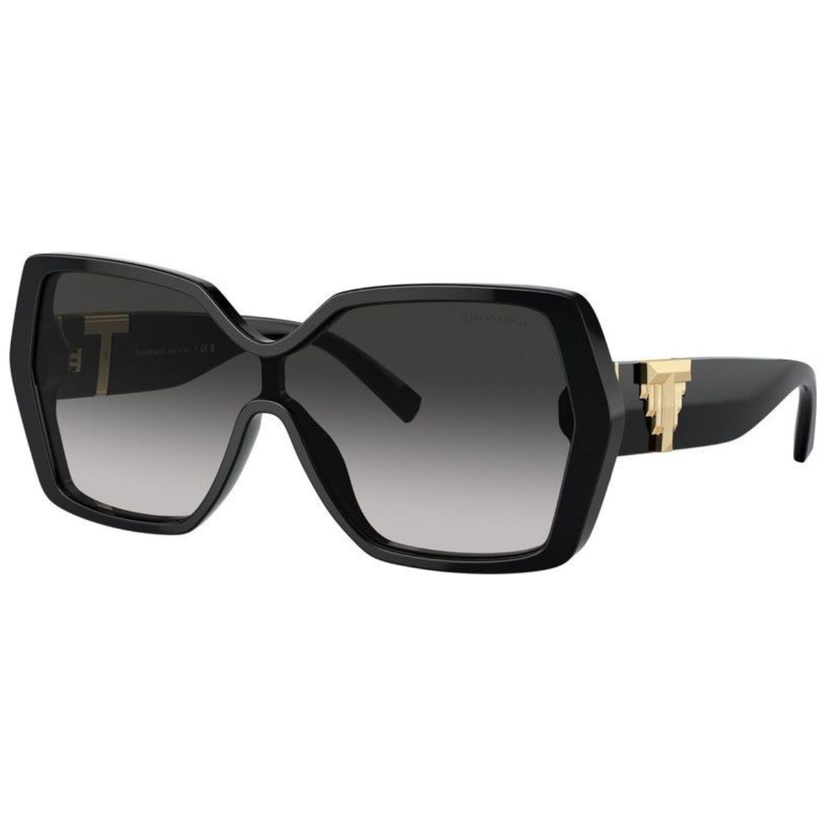 Tiffany and Co 4219F Black Womens Shield Fashion Sunglass Culture Side