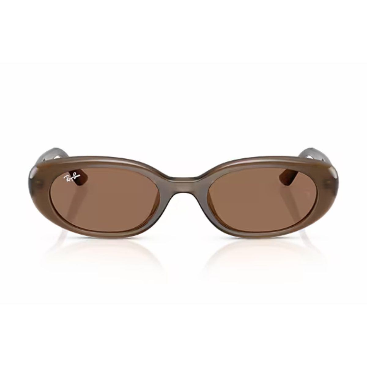 RB 4441D 677973 53 OPAL BROWN Ray ban on trend trendy oval slim sleek light brown sunglass culture coomera westfield front