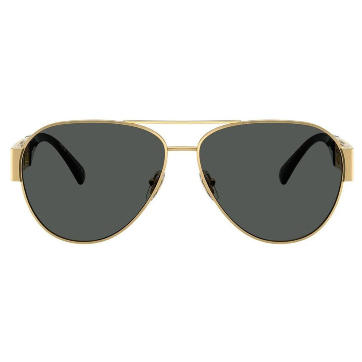 VERSACE VE2289 100287 61 gold grey aviator sunglass culture coomera grec collection arm design