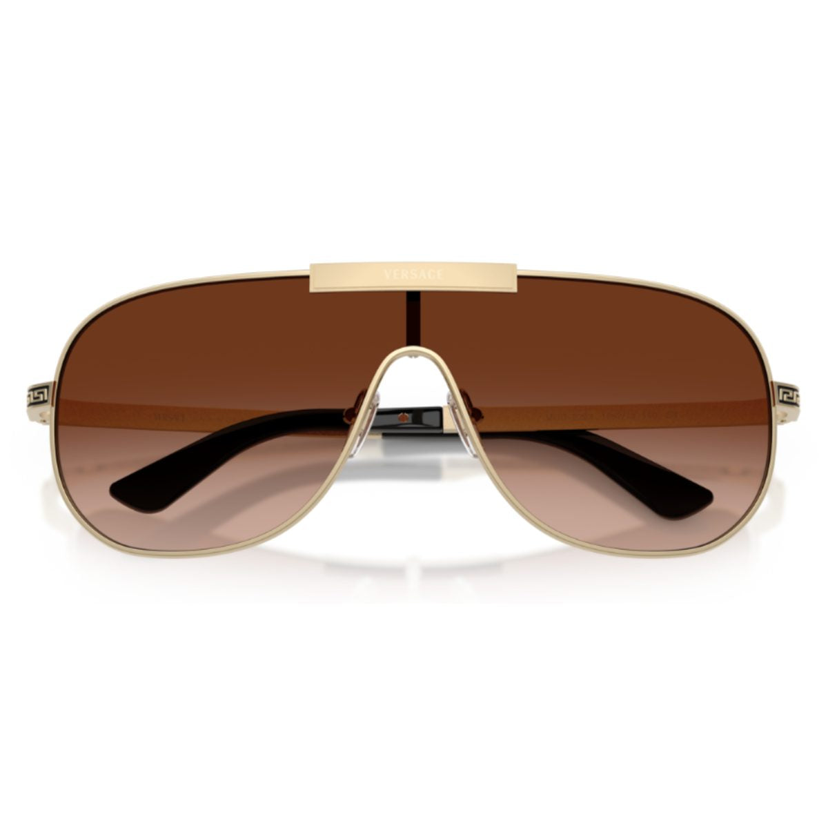 VERSACE VE2293 125213 40 GLD BRN GRADient shield sunglass culture folded