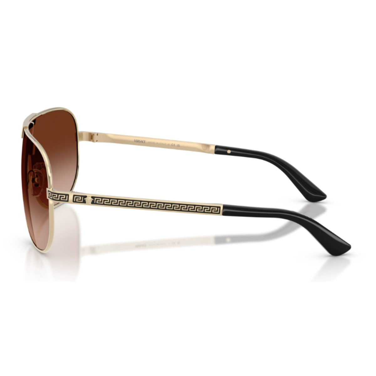 VERSACE VE2293 125213 40 GLD BRN GRADient shield sunglass culture side