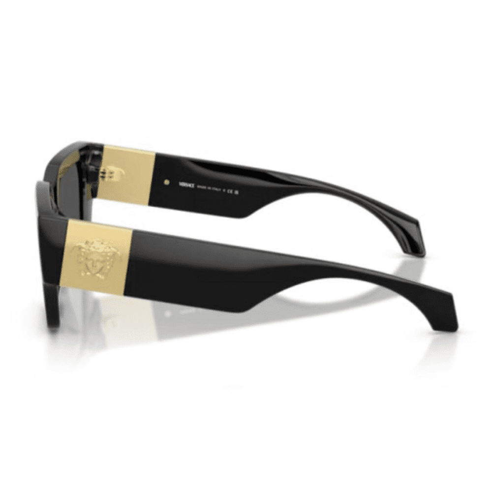 VERSACE VE4497U GB1 87 53 black rectangle square sunglass culture coomera online temples