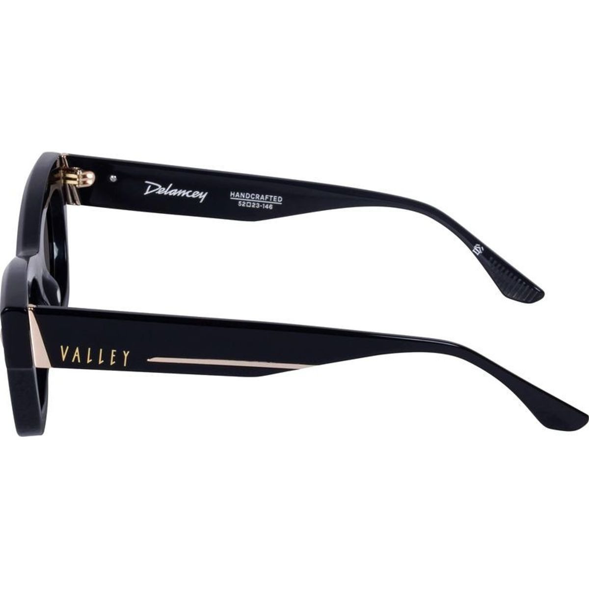 Valley Eyewear Delancey S0933 Gloss Black with Gold Metal/Black