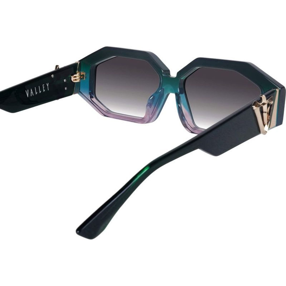 Valley Eyewear Genesis S0939 Forest Green Fade to Rose with Gold Metal/Black