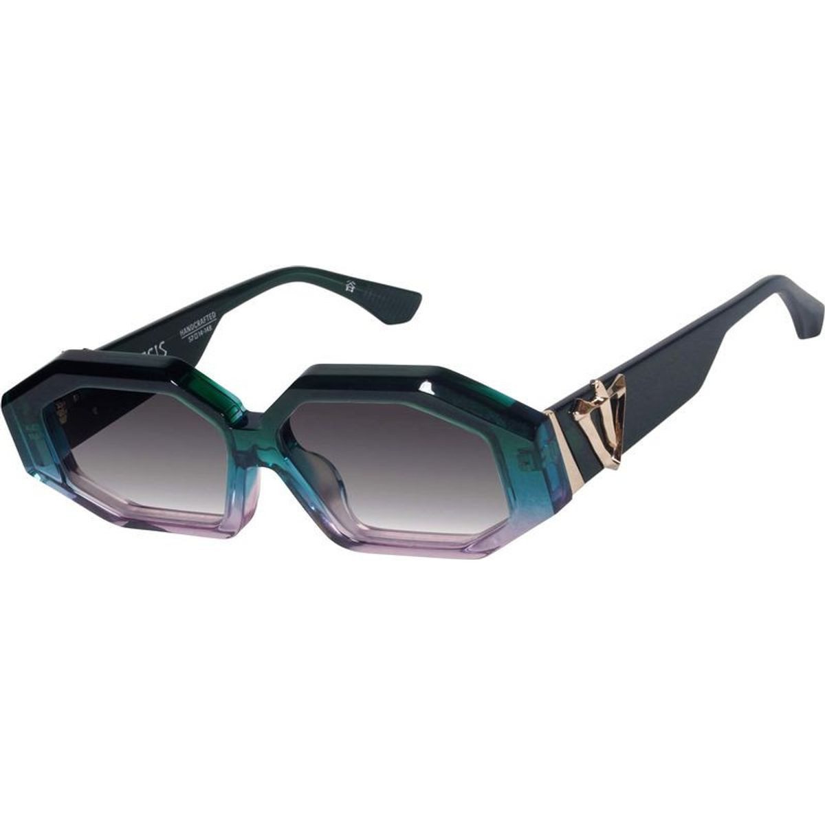 Valley Eyewear Genesis S0939 Forest Green Fade to Rose with Gold Metal/Black