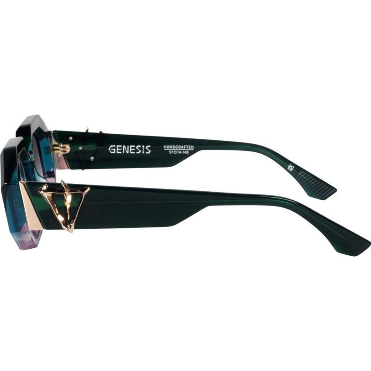 Valley Eyewear Genesis S0939 Forest Green Fade to Rose with Gold Metal/Black