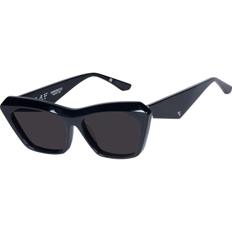 Valley Eyewear Piaf S0887 Gloss Black with Silver Metal/Black