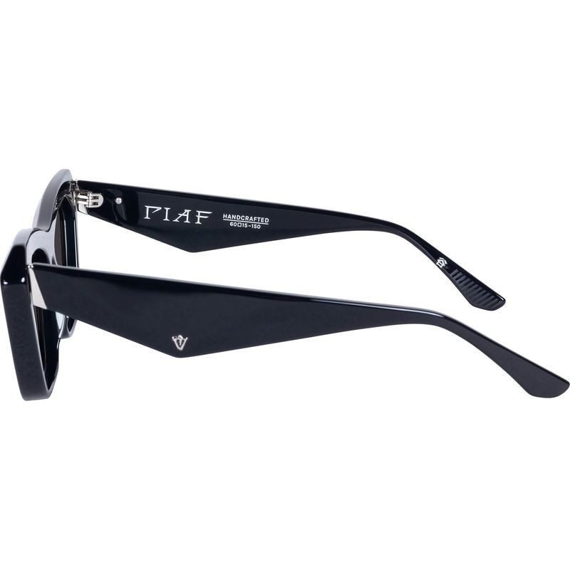 Valley Eyewear Piaf S0887 Gloss Black with Silver Metal/Black