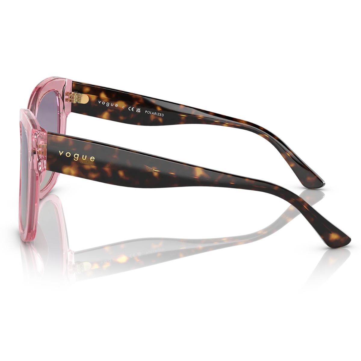 Vogue VO5338S 28368J 54 Transparent Pink Havana/Grey Gradient Lens Polarised