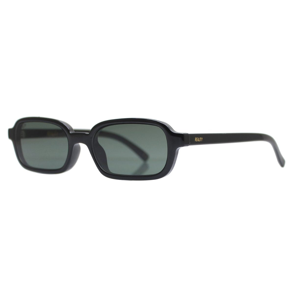 black grey REALITY HUSH rectangle 90s sunnies sunglass culture