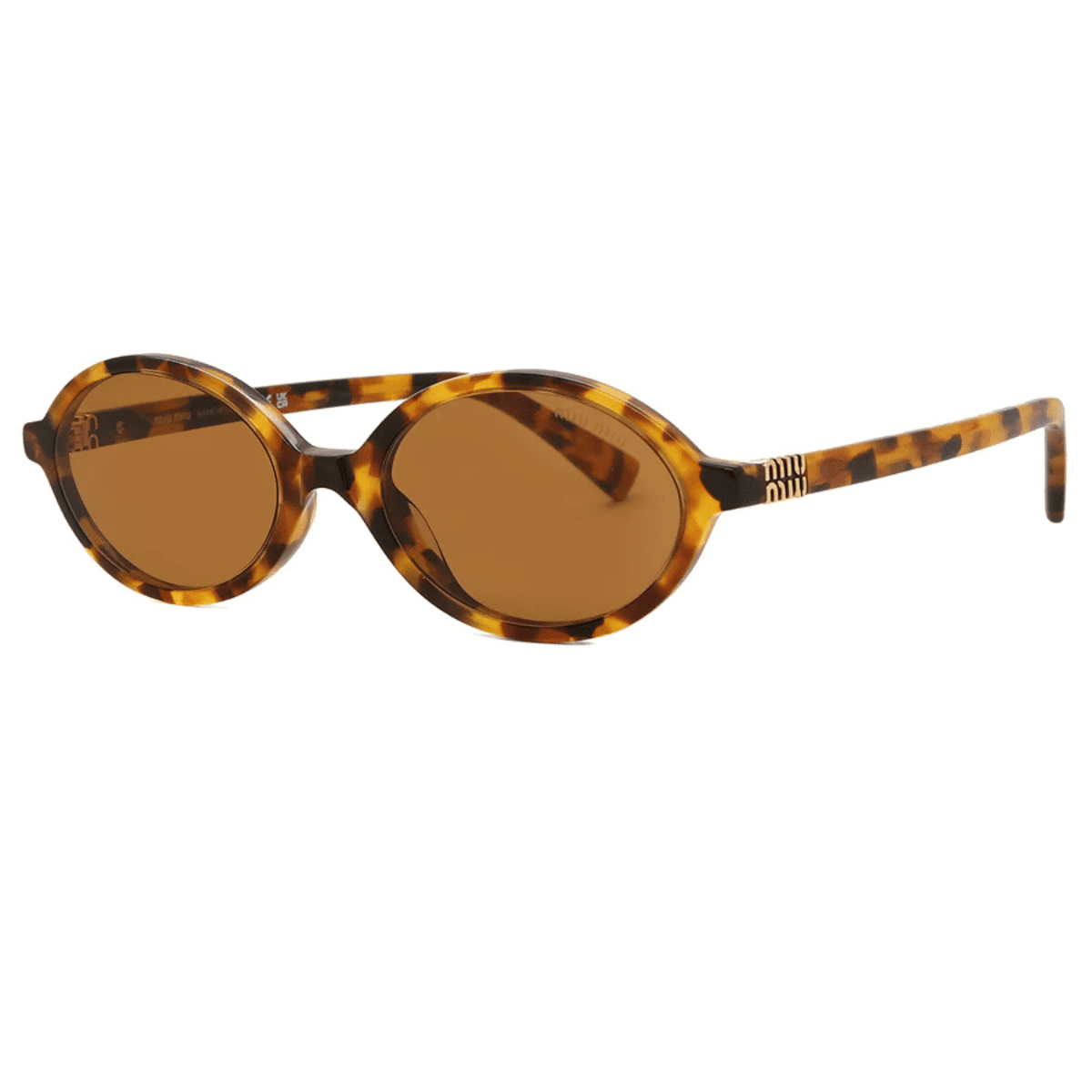 miu miu 0MU 04zs 19p2z1 brown tort trend slim oval sunglass culture side