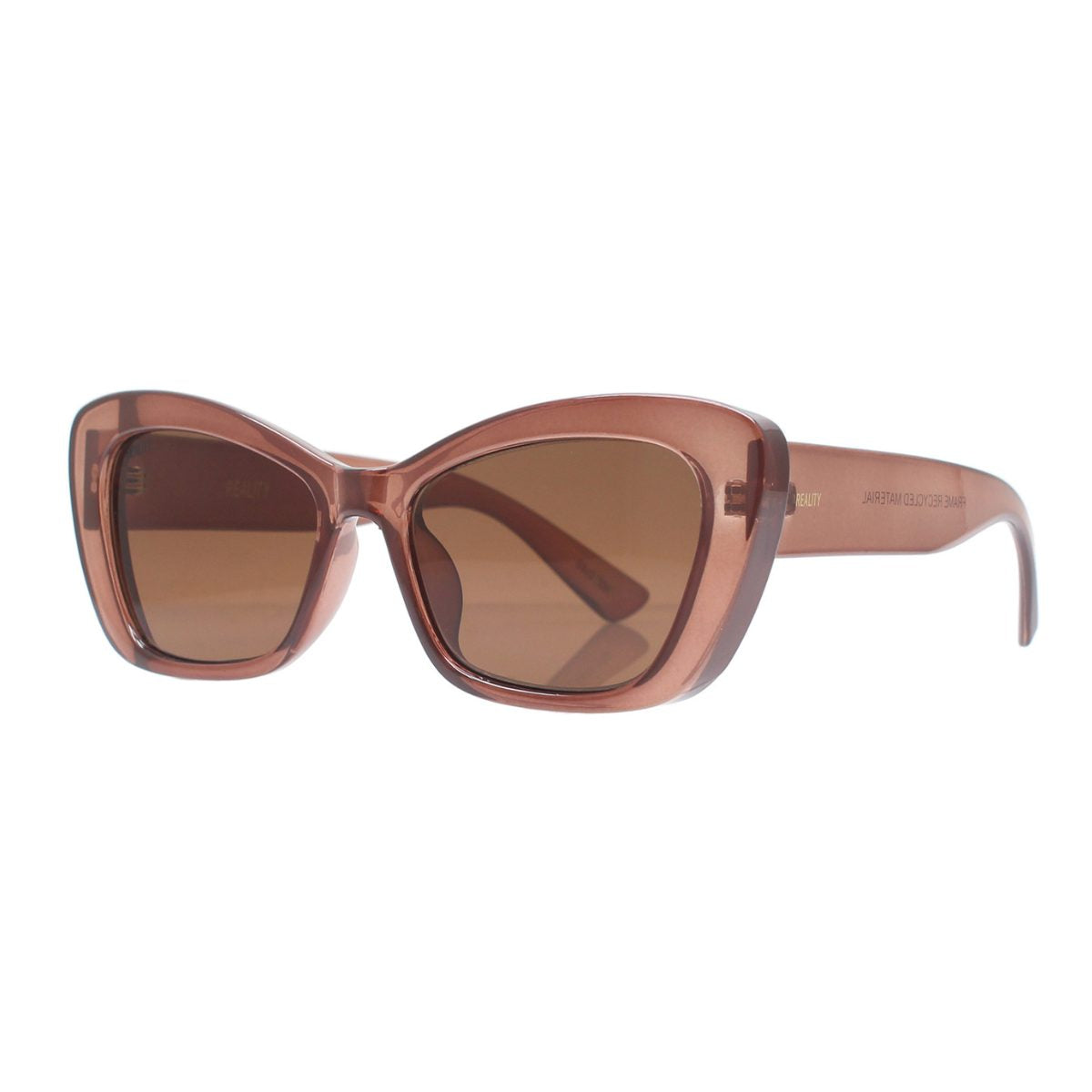 reality absolutely flawless mocha brown cate eye sunglass culture coomera slim tren ht oval sunnies 2026 side