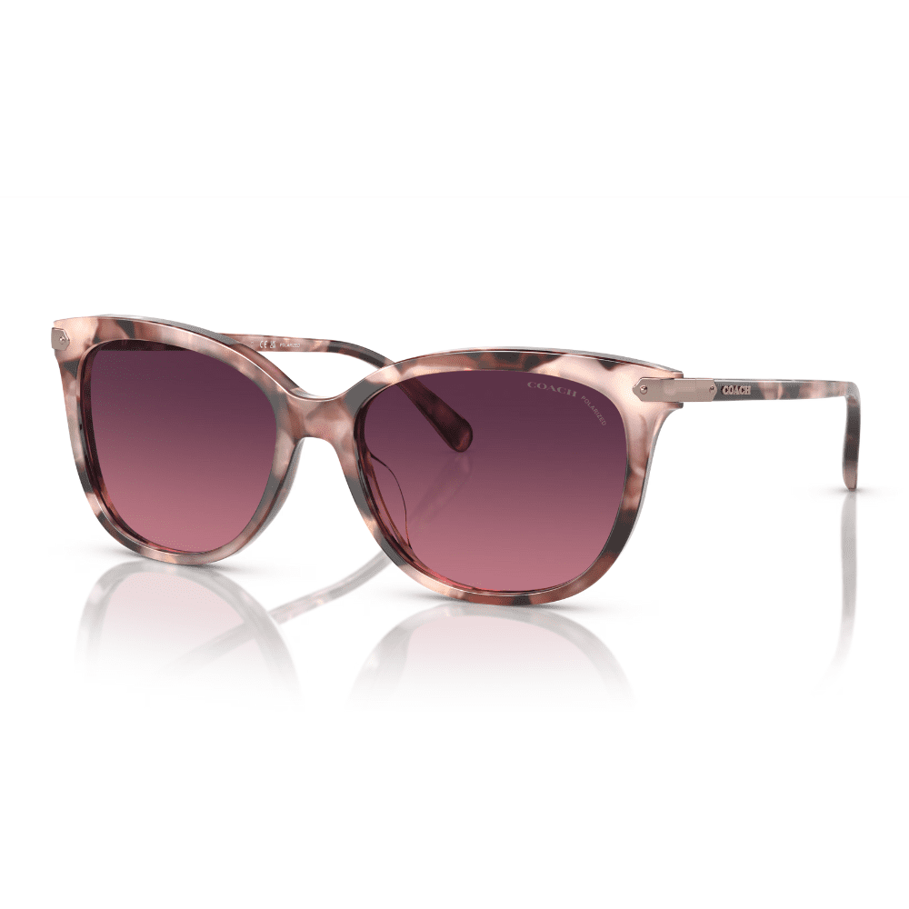 Coach HC8378U 5528F4 57 Rose Pearl Tortoise/Burgundy Polarised
