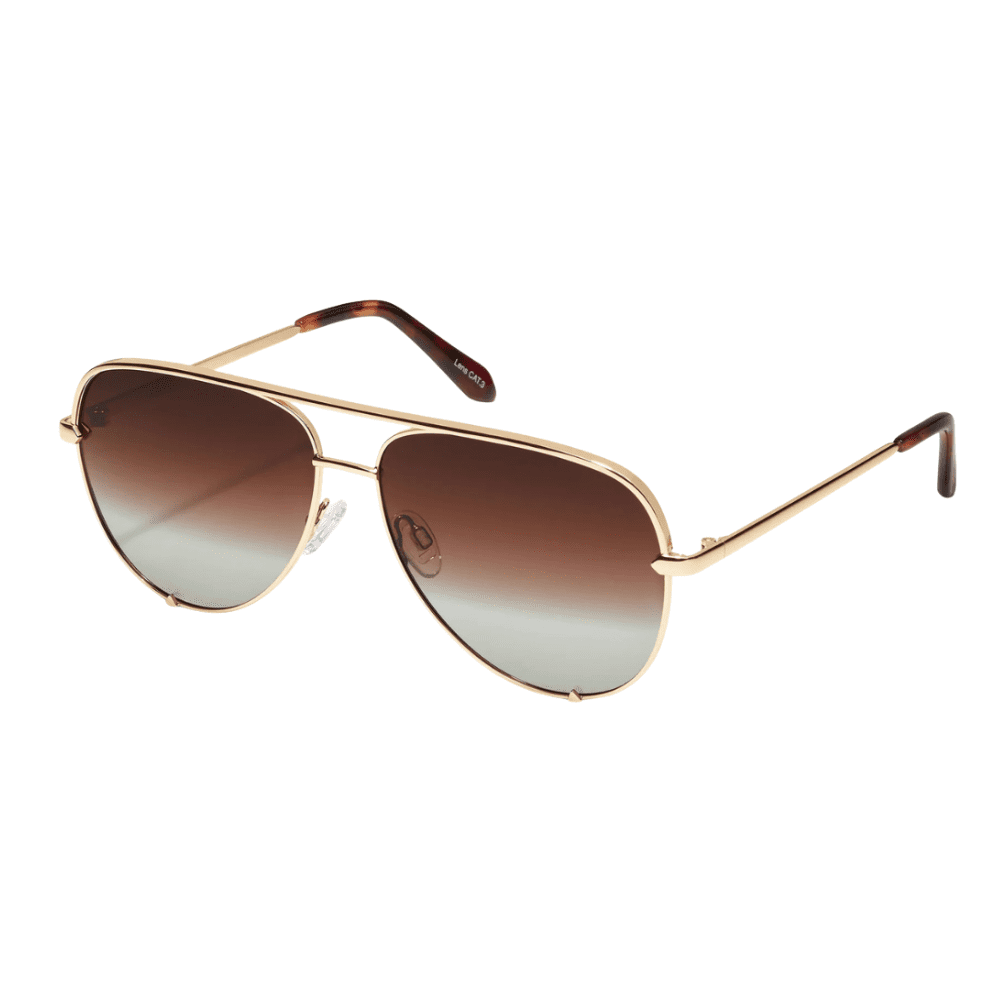 Quay High Key Mini Gold/Brown Fade Polarised