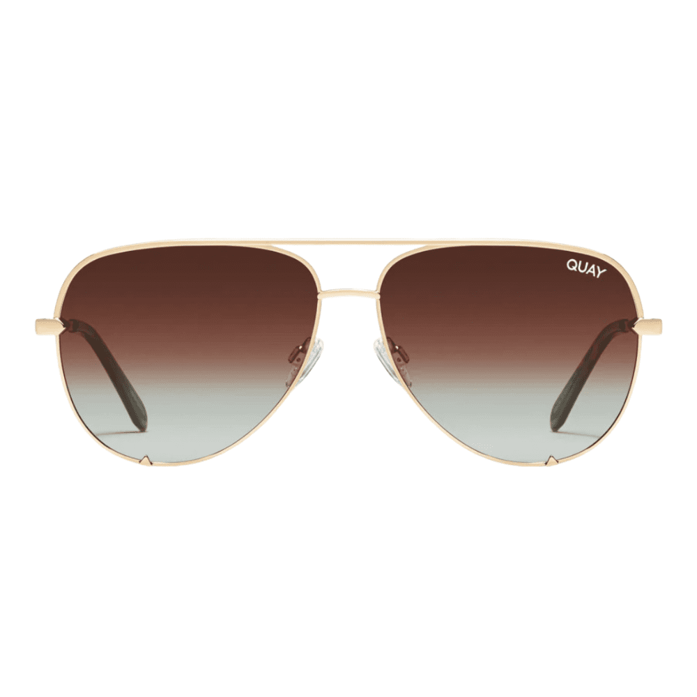 Quay High Key Mini Gold/Brown Fade Polarised