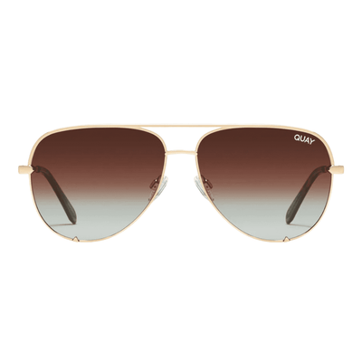 Quay High Key Mini Gold/Brown Fade Polarised