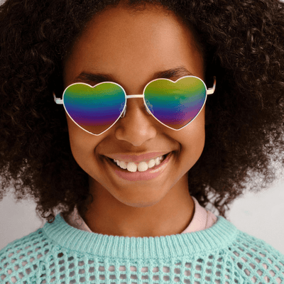 Solarized Kids Metal Heart Cateye 2431108 Rainbow