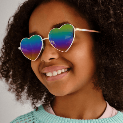 Solarized Kids Metal Heart Cateye 2431108 Rainbow