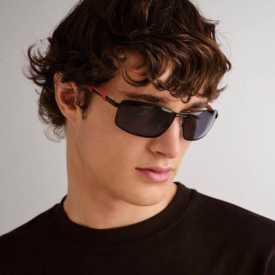 2558857 slim wrap metal sunglass culture men coomera CANCER COUNCIL QUIRINDI 2558857 red black cc model