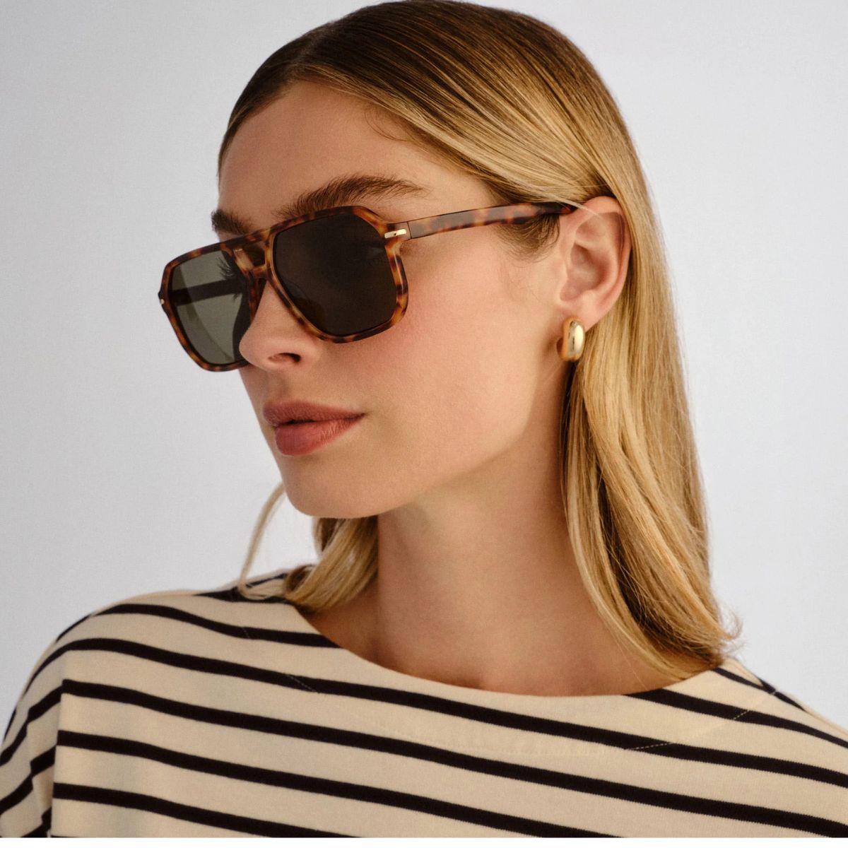 2658914 AMBER tort green lens aviator cc cancer council unisex model