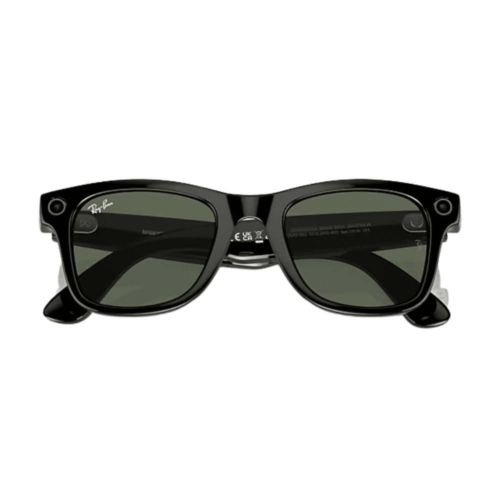 Ray-Ban Smart Glasses Meta Wayfarer RW4006 601/71 50 Shiny Black/G15 Green SMALL