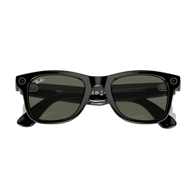Ray-Ban Smart Glasses Meta Wayfarer RW4006 601/71 50 Shiny Black/G15 Green SMALL