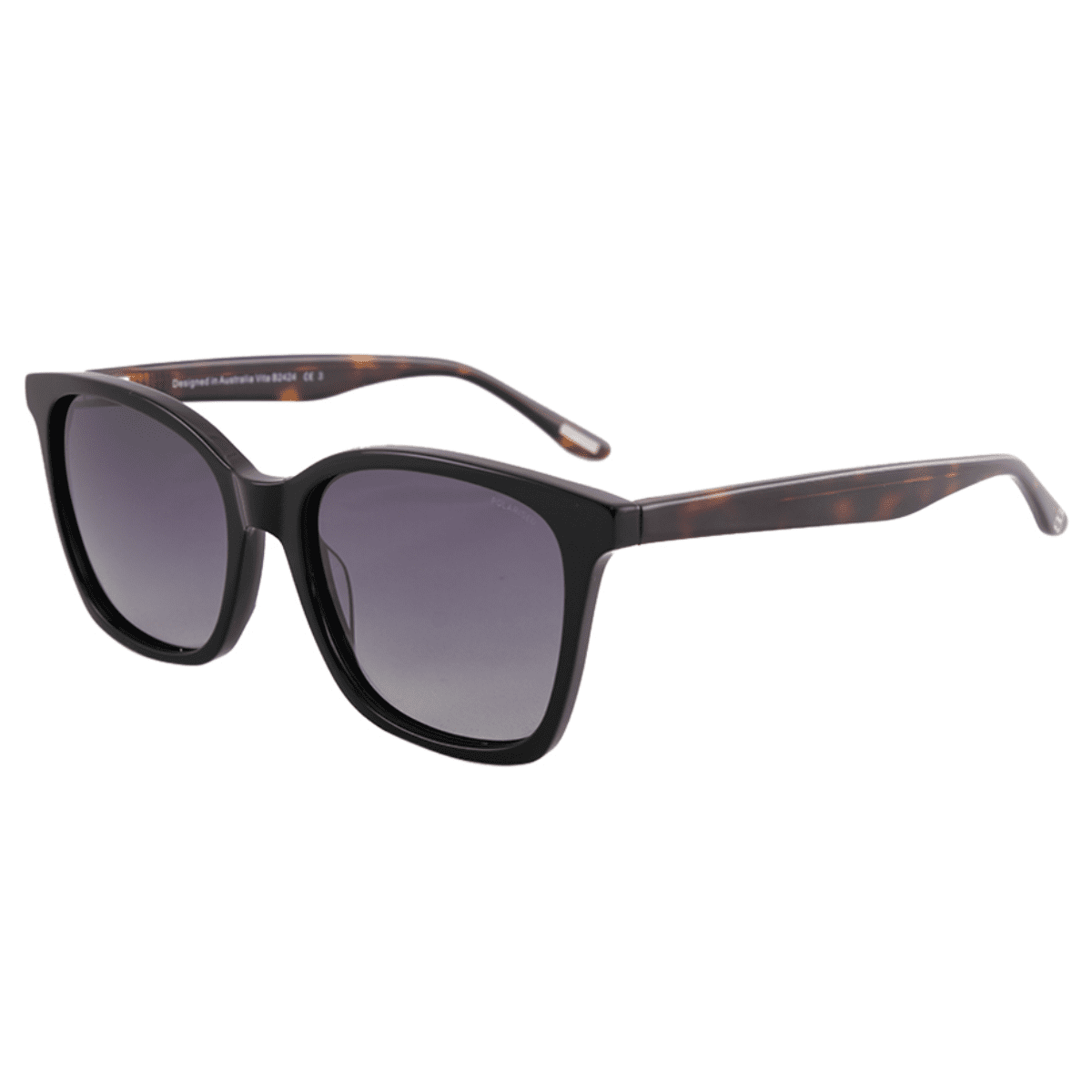 28293 VITA BLACK DEMI GRADIENT POLARISED SQUARE TORTISE WOMENS SUNGLASS CULTURE SIDE