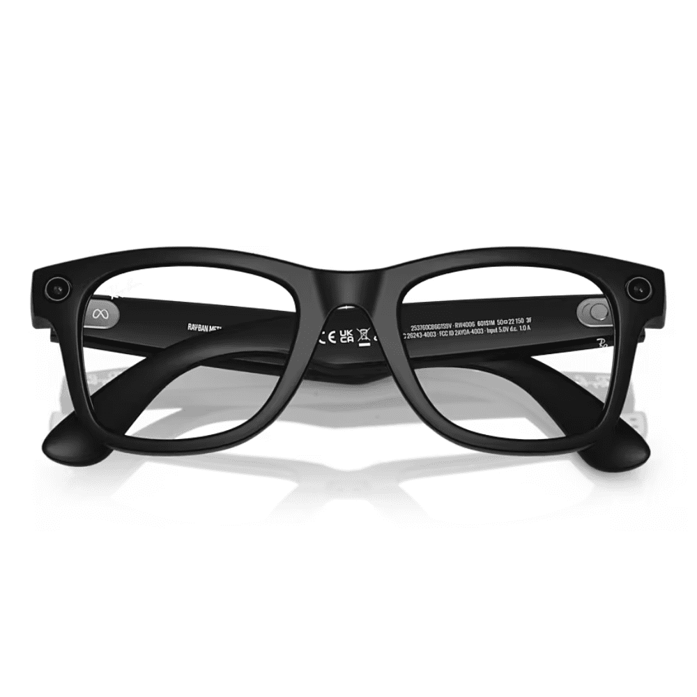 Ray-Ban Smart Glasses Meta Wayfarer RW4006 601S1M 50 Matte Black Transitions Clear/Graphite Green SMALL