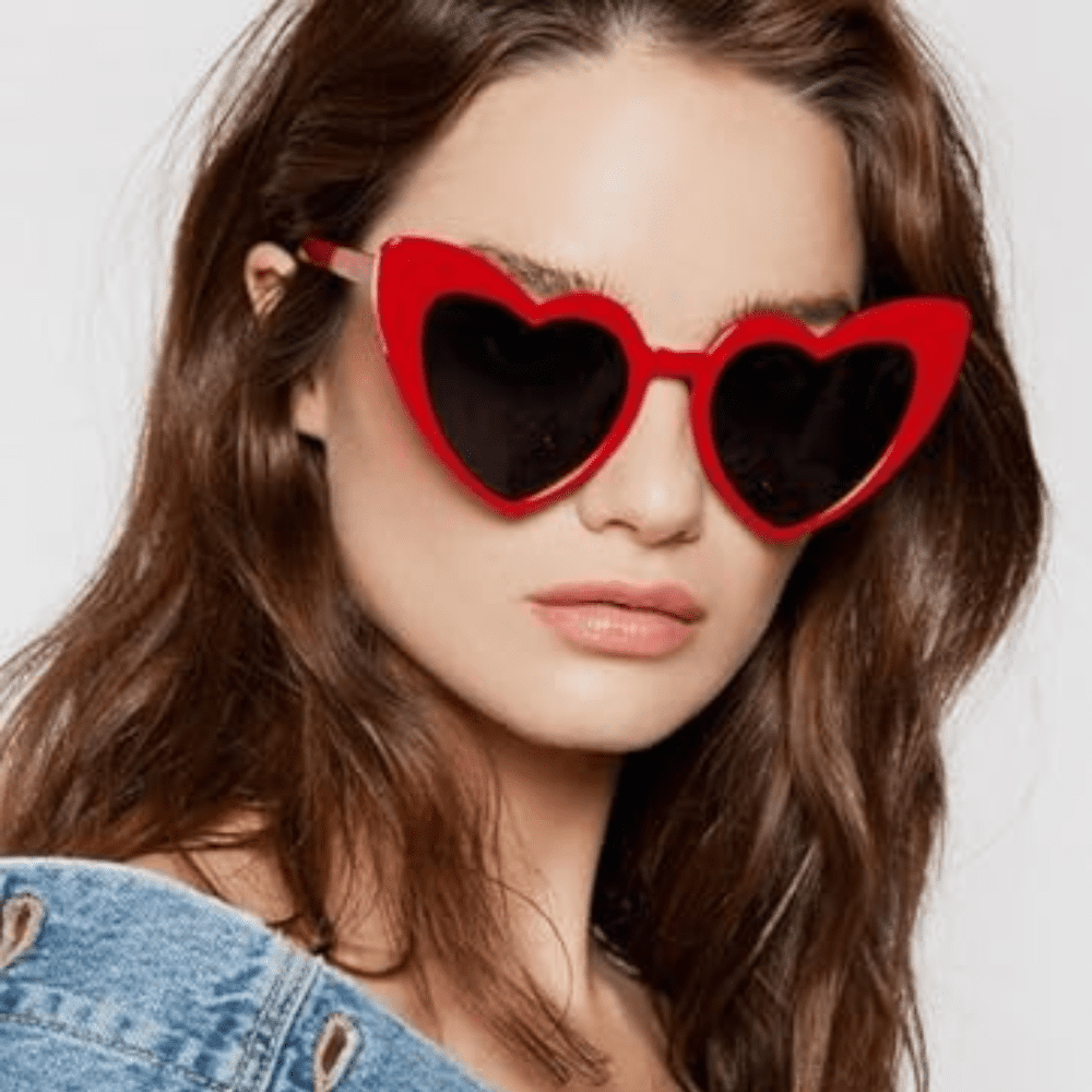 Heart Sunglasses Red/Black