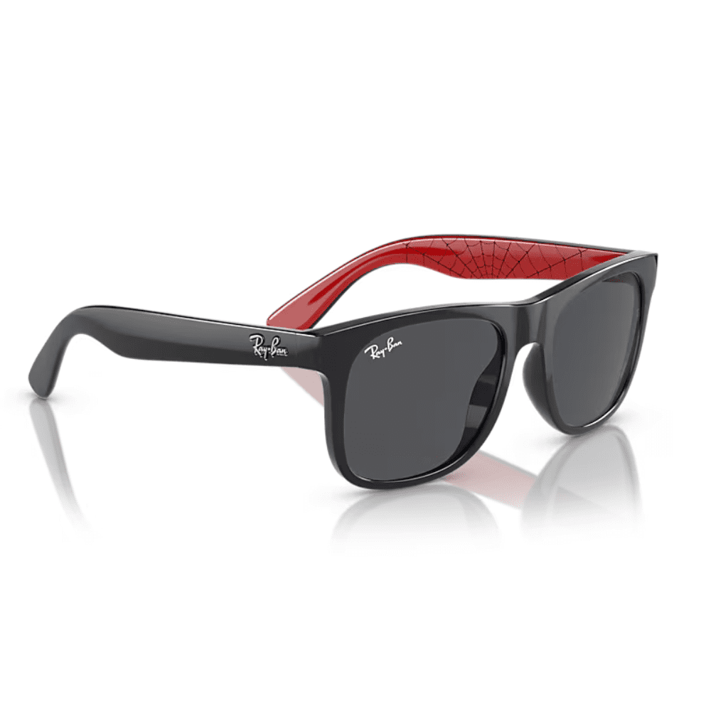 Ray-Ban Kids RJ9069S 716687 48 Black/Dark Grey Spiderman black web