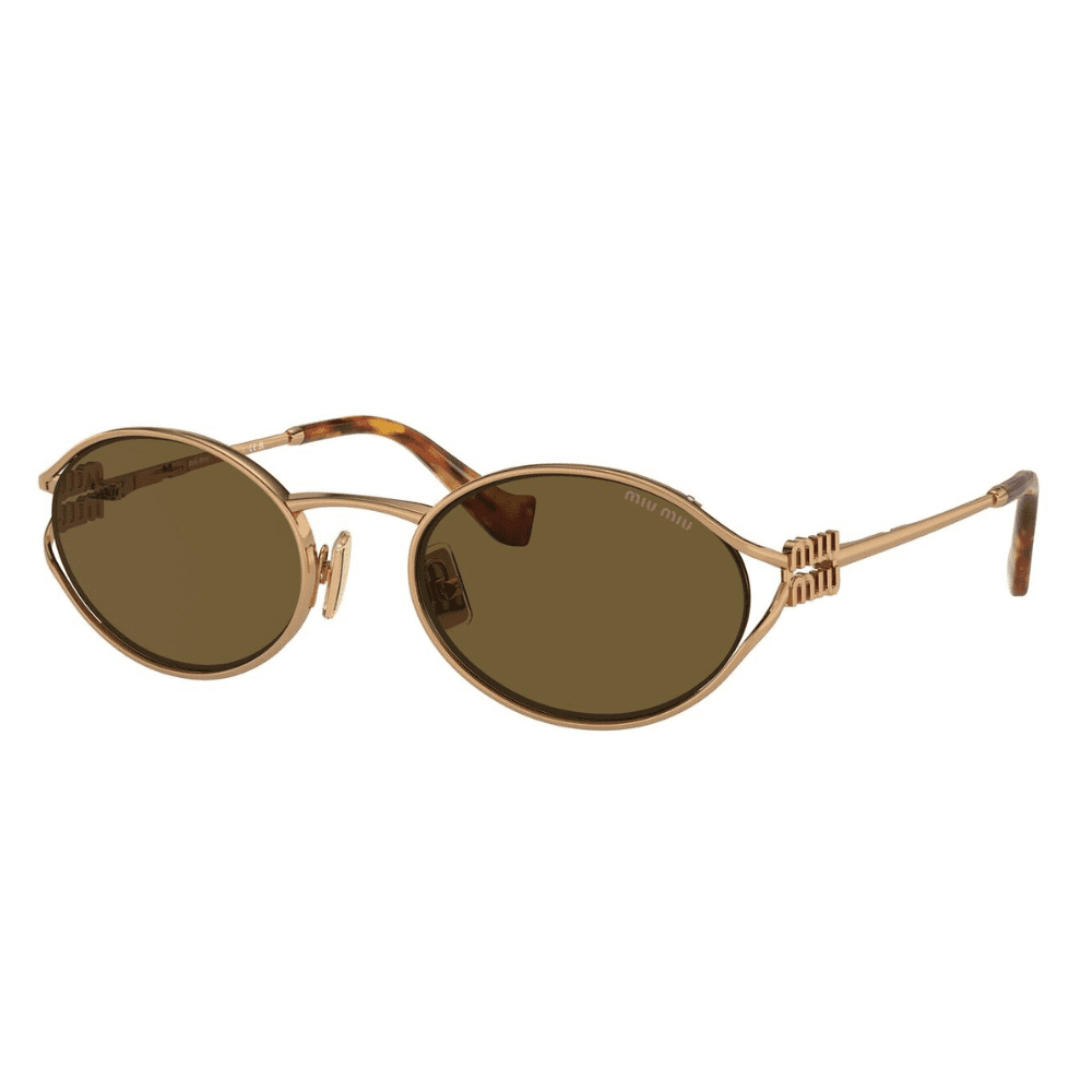 Miu Miu MU52YS 7OE01T 54 Brass Gold/Dark Brown