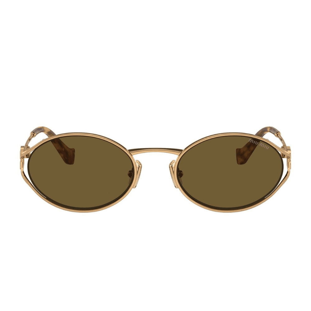 Miu Miu MU52YS 7OE01T 54 Brass Gold/Dark Brown