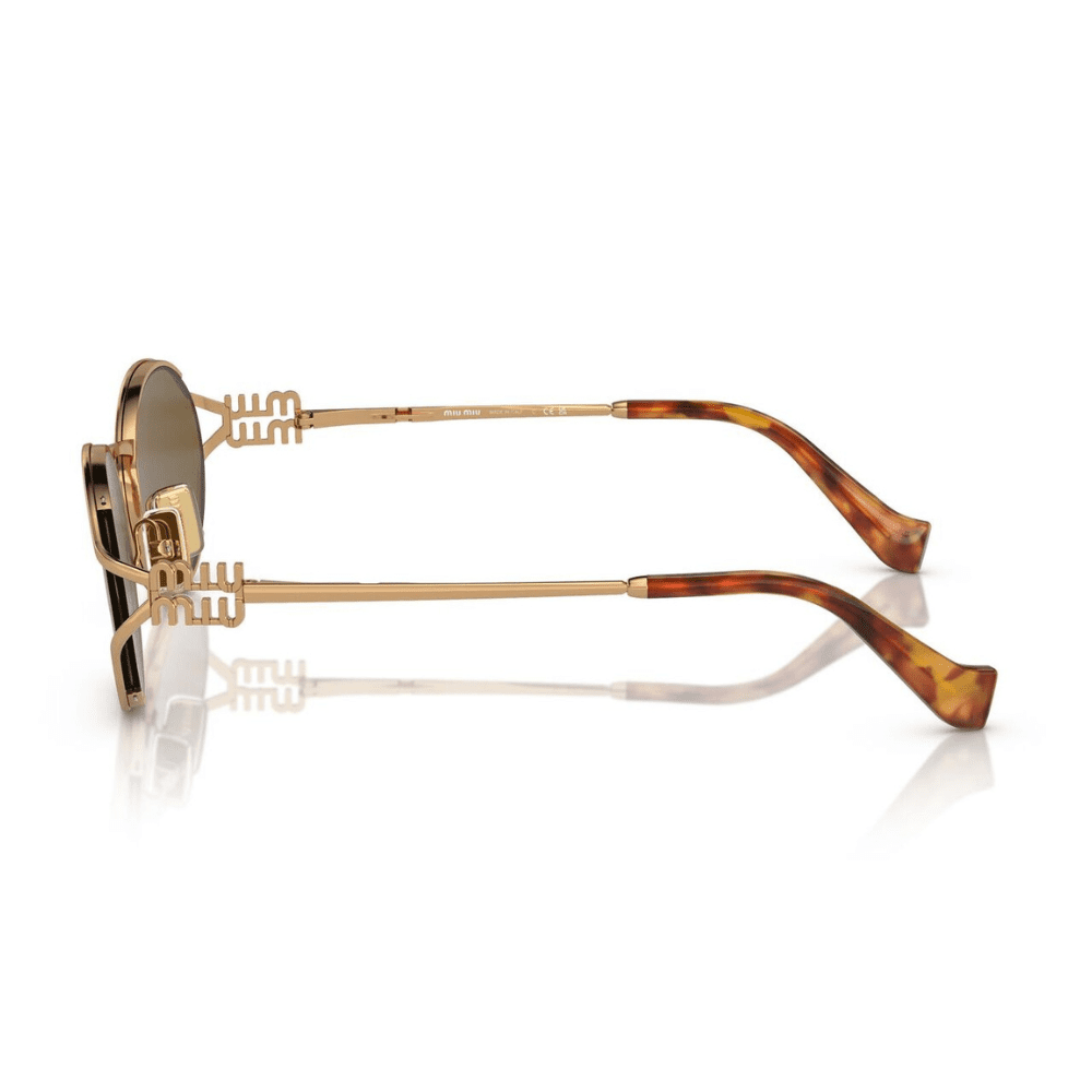 Miu Miu MU52YS 7OE01T 54 Brass Gold/Dark Brown
